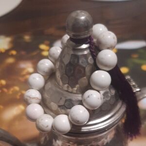 White Beaded Bracelet